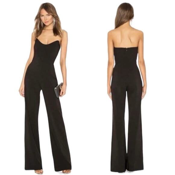 Nookie Pants - Nookie Diamond Strapless Wide Leg Corset Jumpsuit Womens Size Large $309
